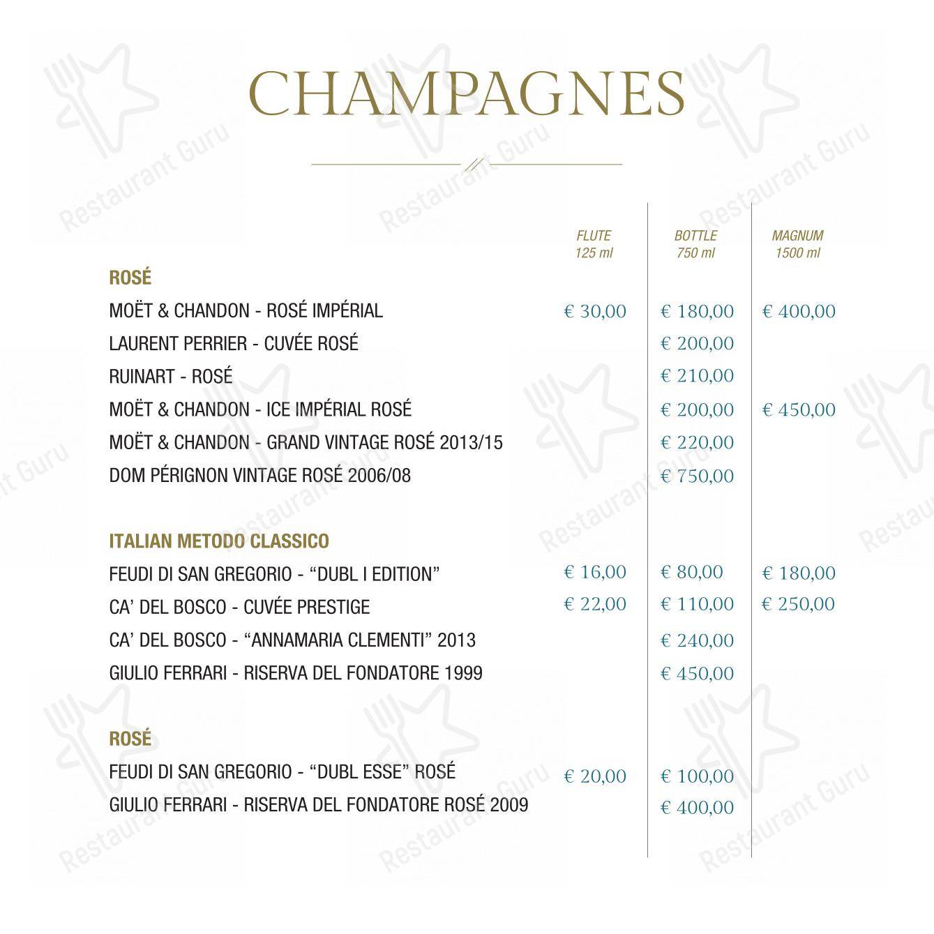 Vista Sky Bar in Sant'Agnello - Menu