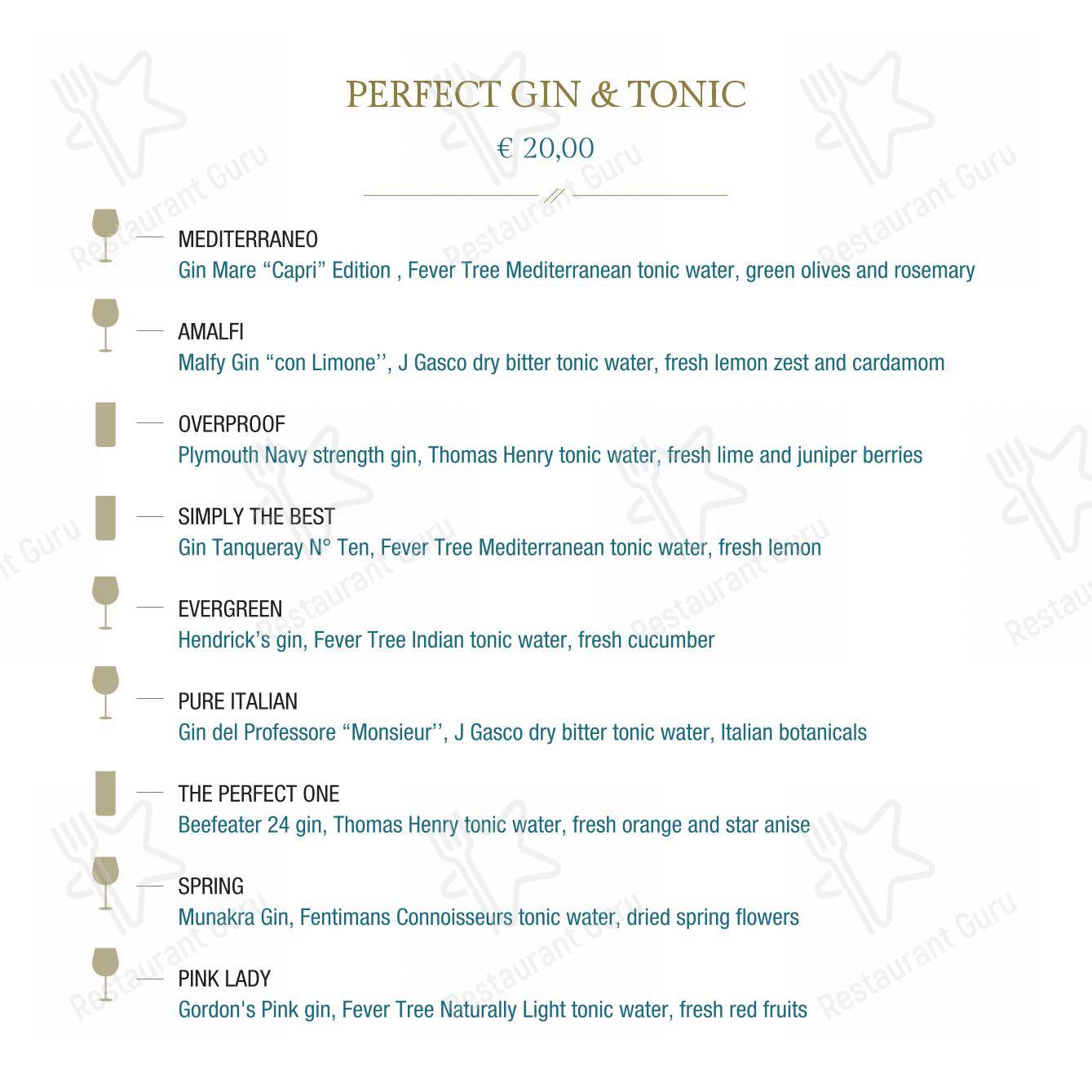 Menu per Vista Sky Bar in Sant'Agnello