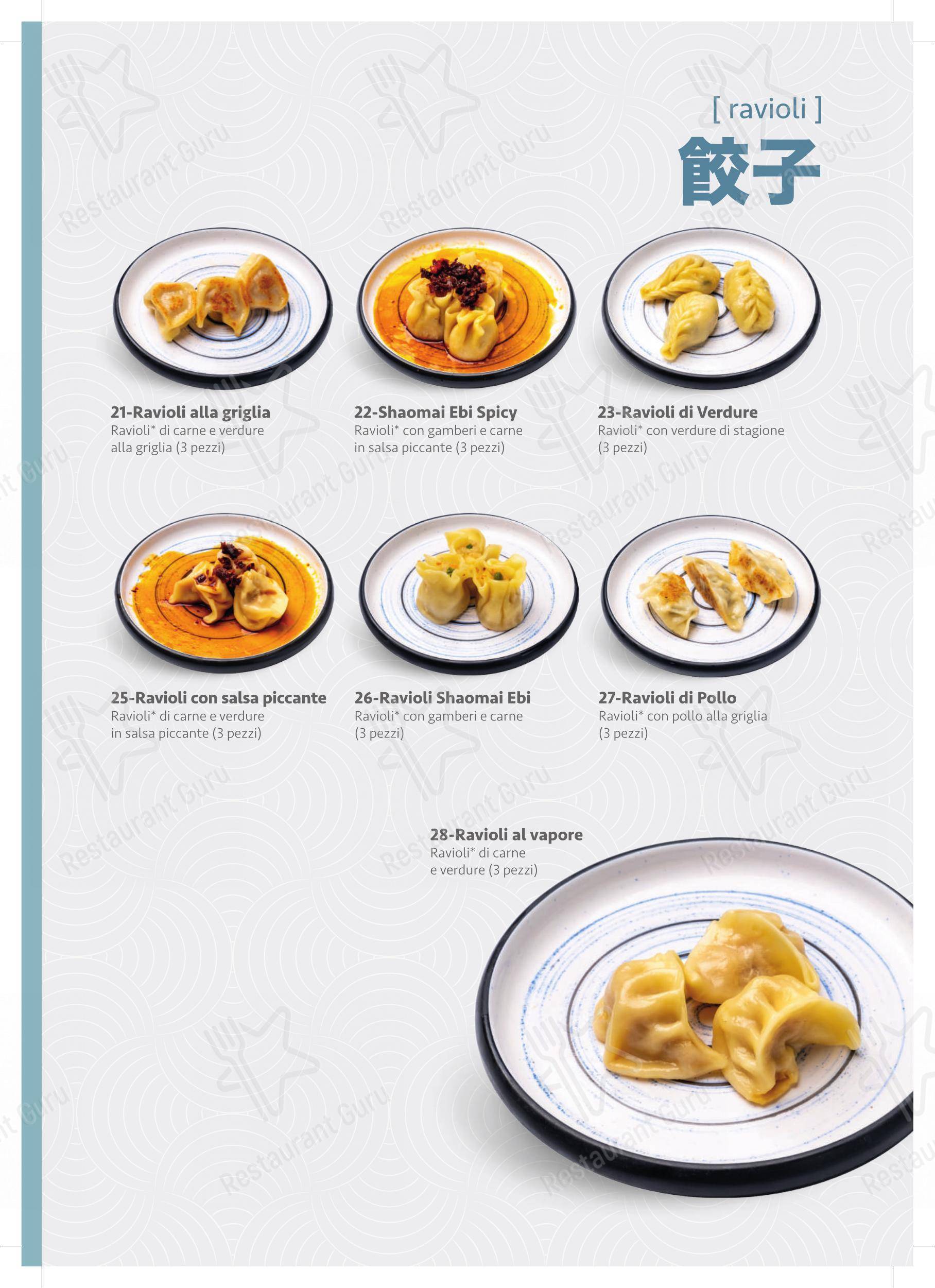 Menu di Tenji Ristorante Giapponese - Menu