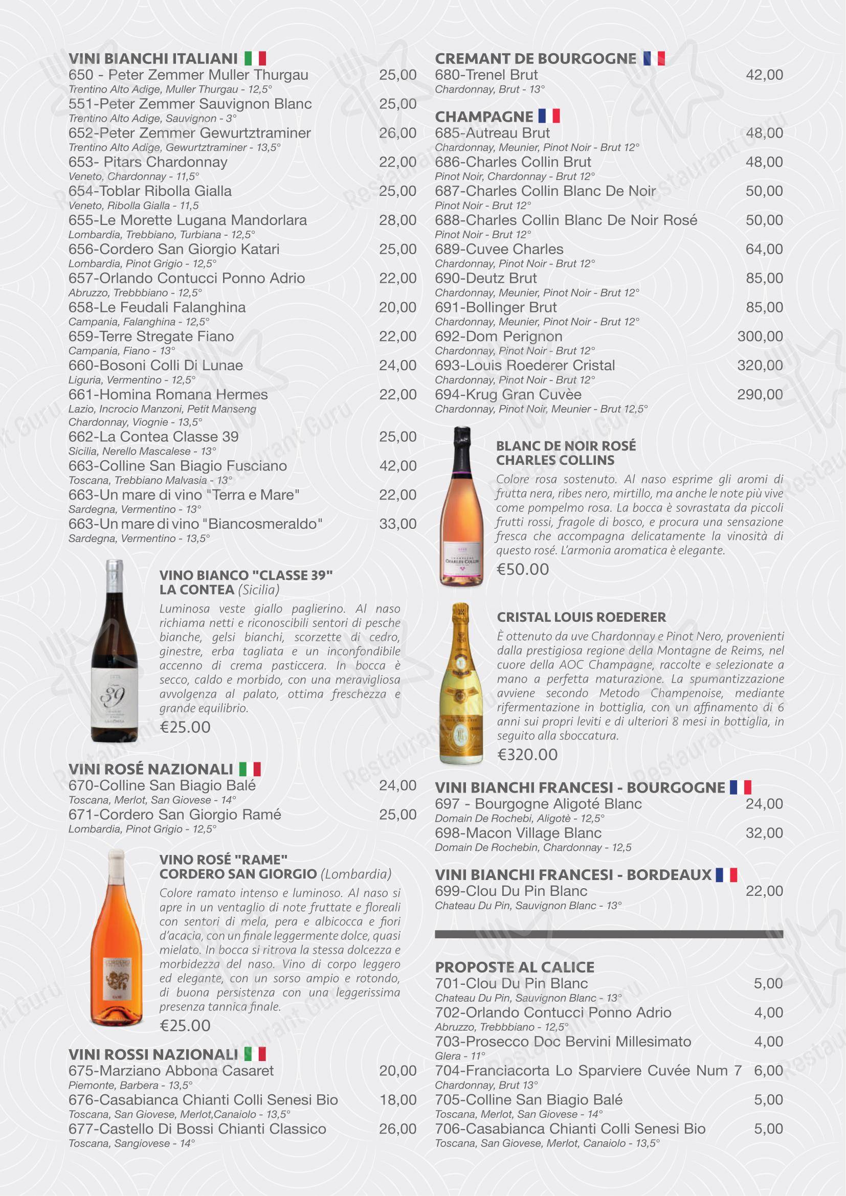 Menu di Tenji Ristorante Giapponese - Menu bar