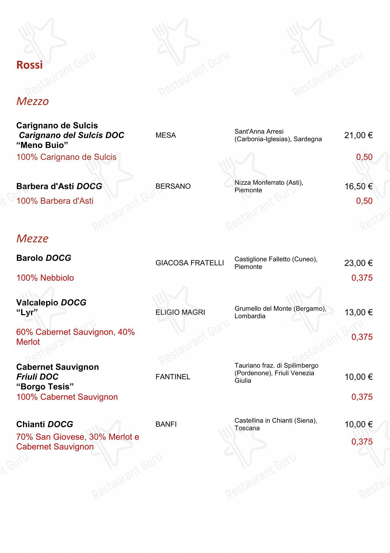 Menu bar per Ristorante Tijuana Spirano ristorante con griglia