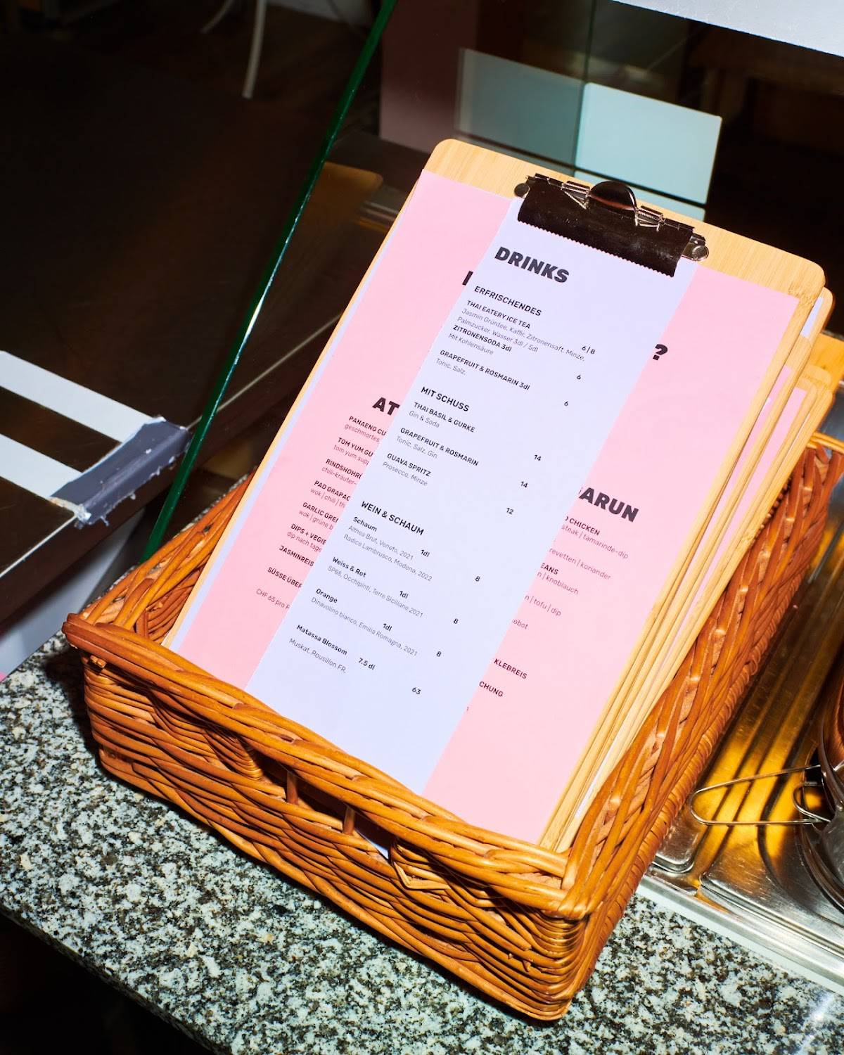 Menu di suban THAI EATERY 