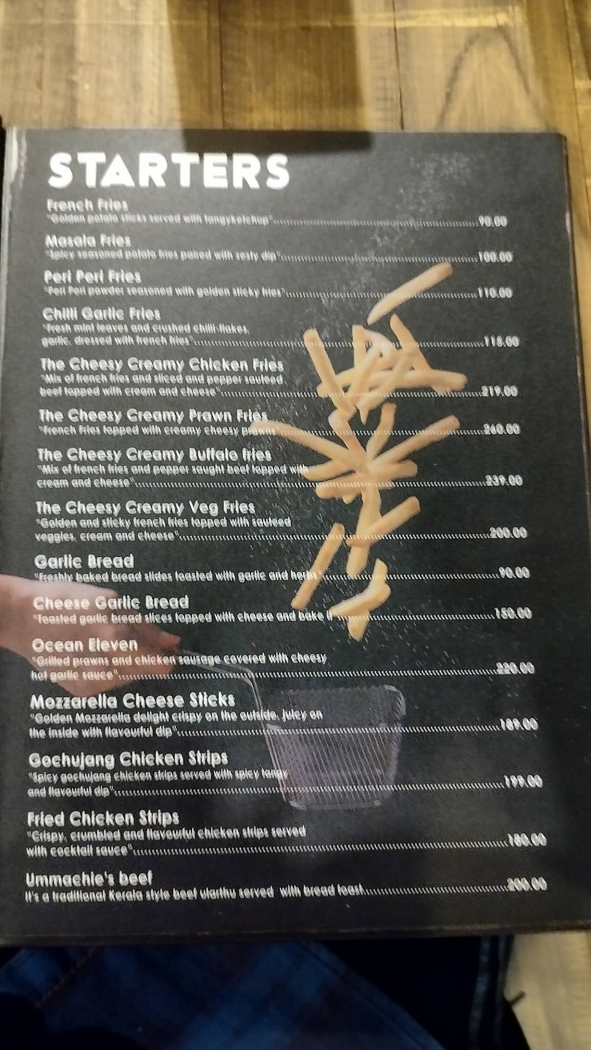 Golden Casa café menu