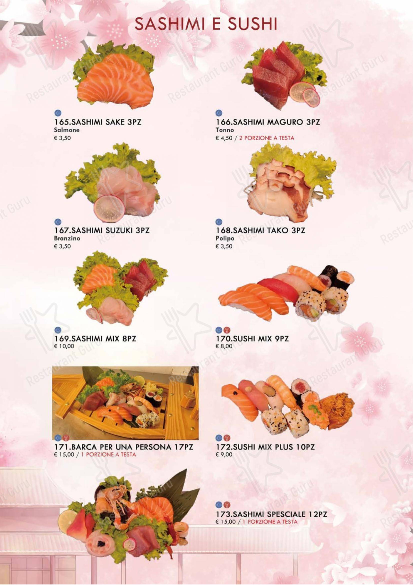 Menu di Ristorante Fuji 2 - Menu bar