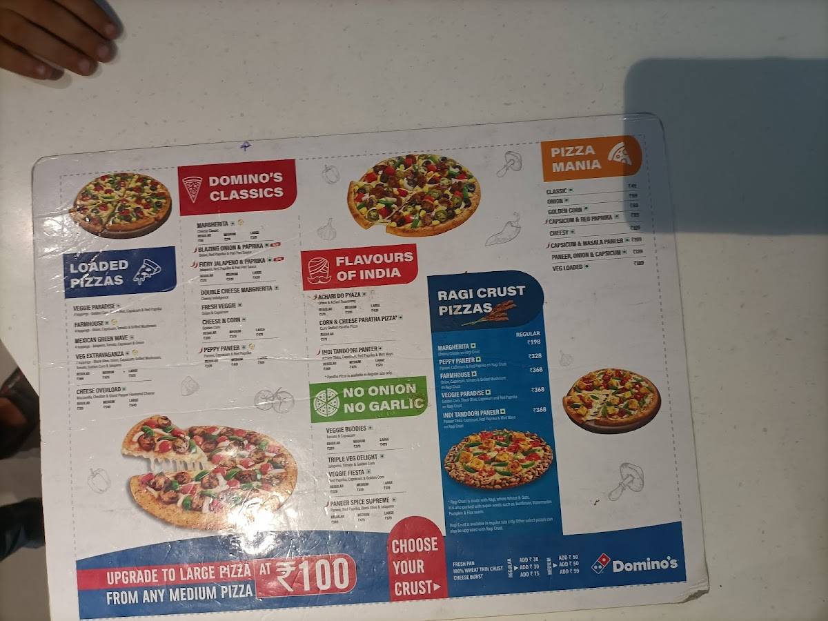 Domino's Pizza Shiv Arcade, Patan menu