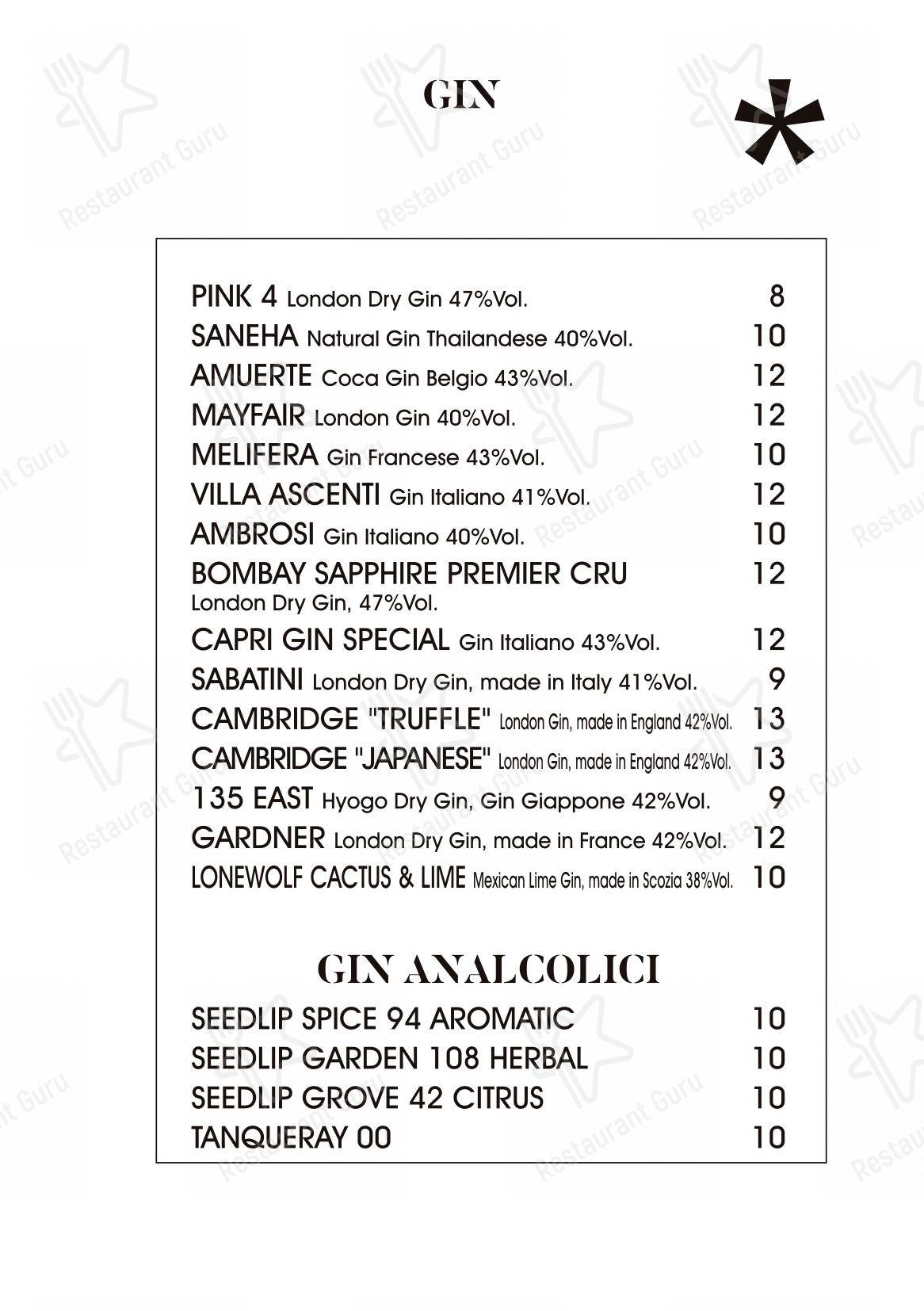 Salvinius in Castellammare del Golfo - 菜单