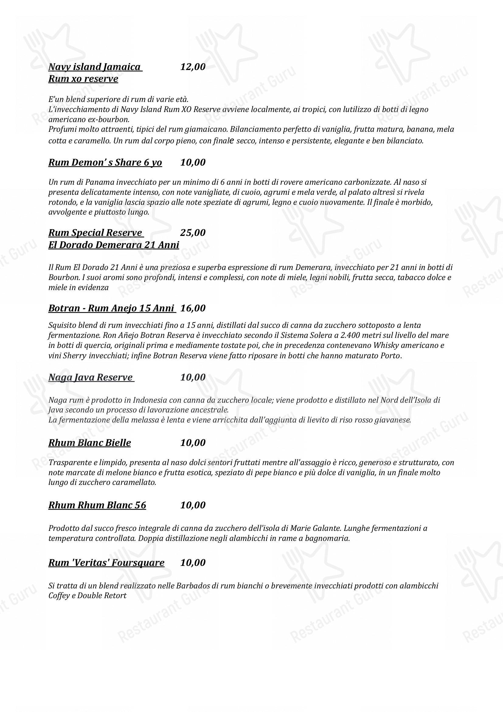 Ночное меню per Shake Cocktail & Wine Bar pub & bar