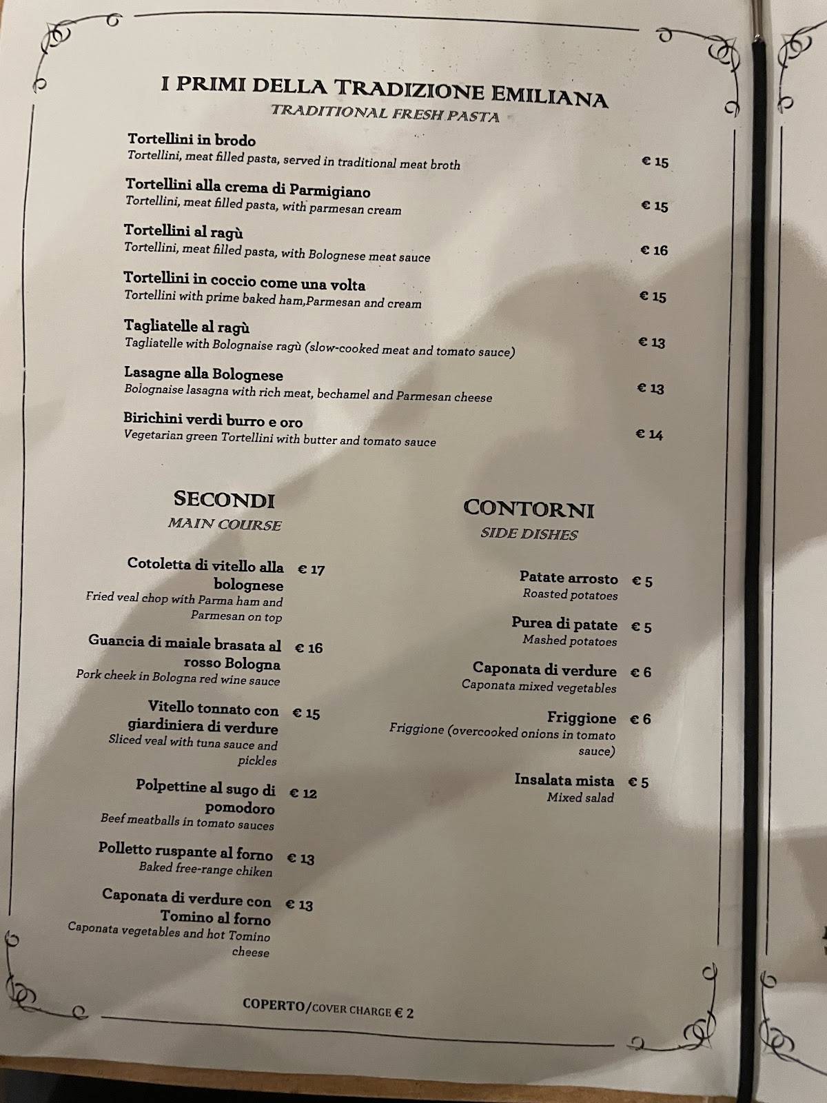 Menu di 051 Osteria Zerocinquantello 