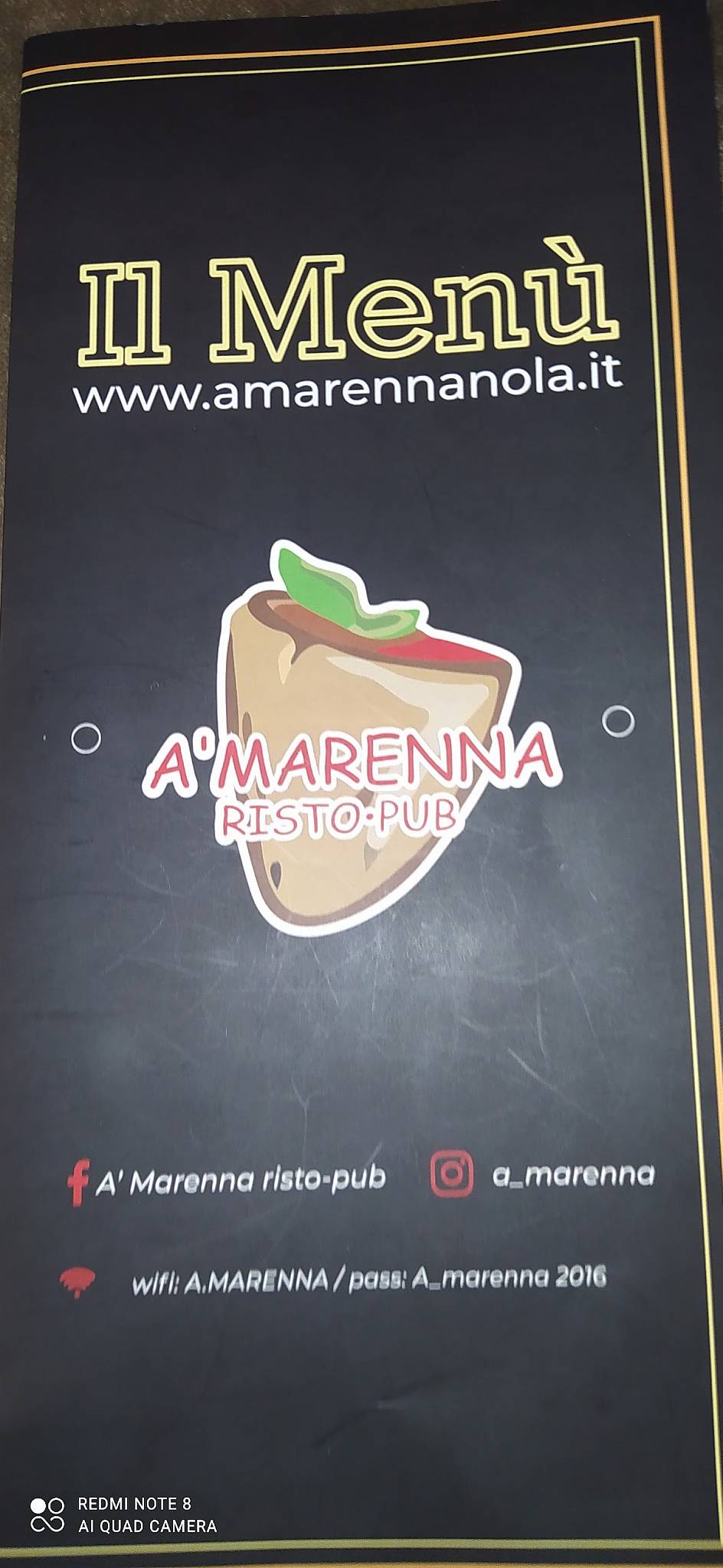 Menu di A' Marenna 