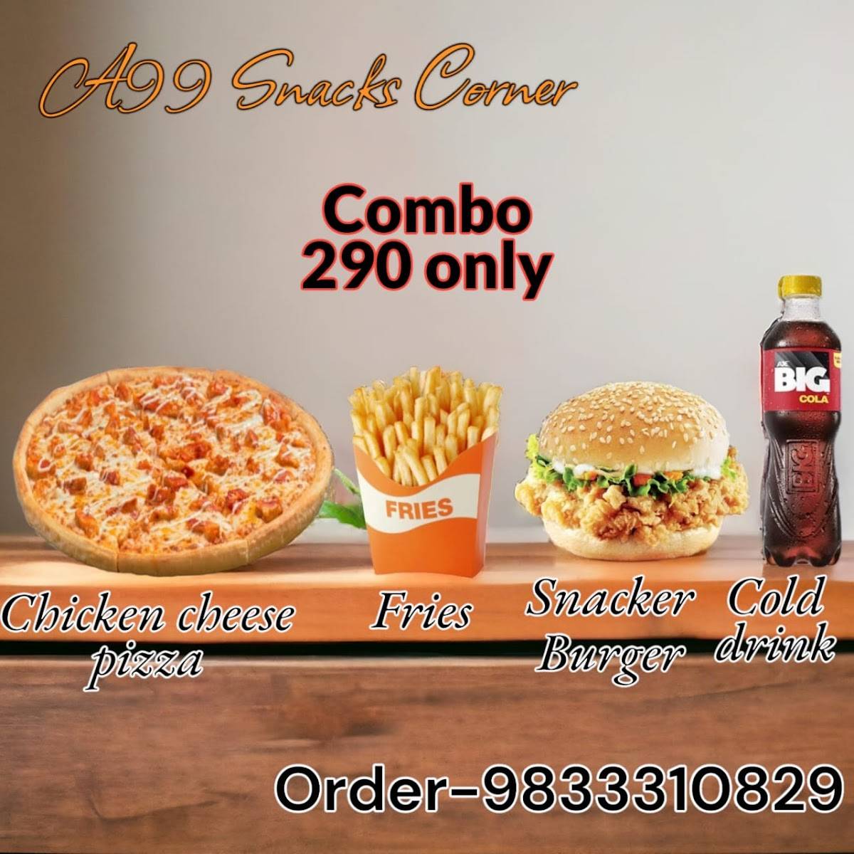 A99 snacks corner menu