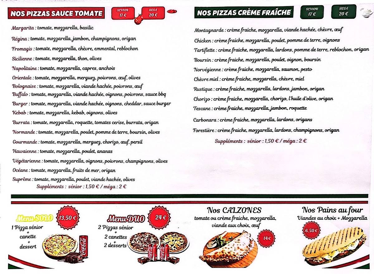 Menu de AD PIZZA ROUEN ( halal )