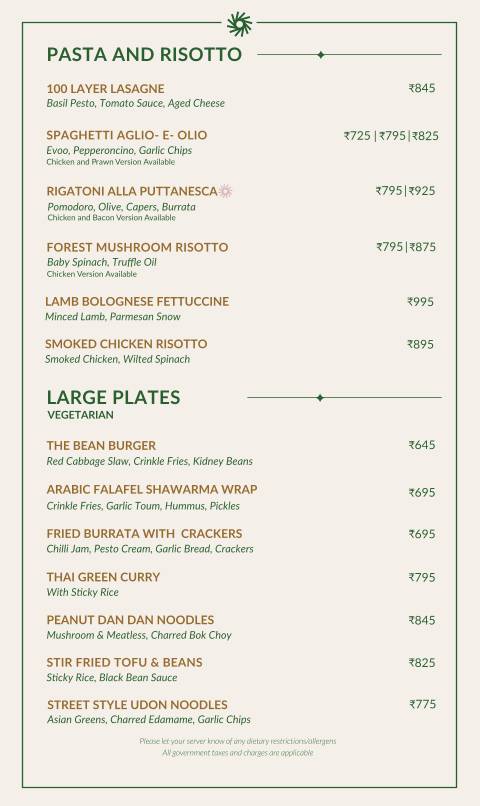 ASPER - Cocktail Bar menu