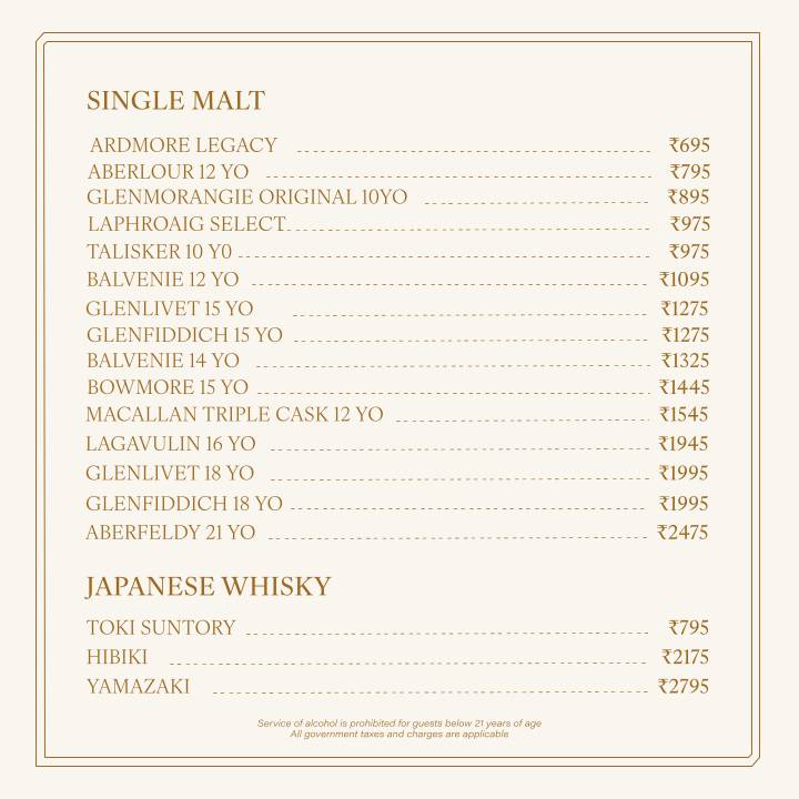 ASPER - Cocktail Bar menu