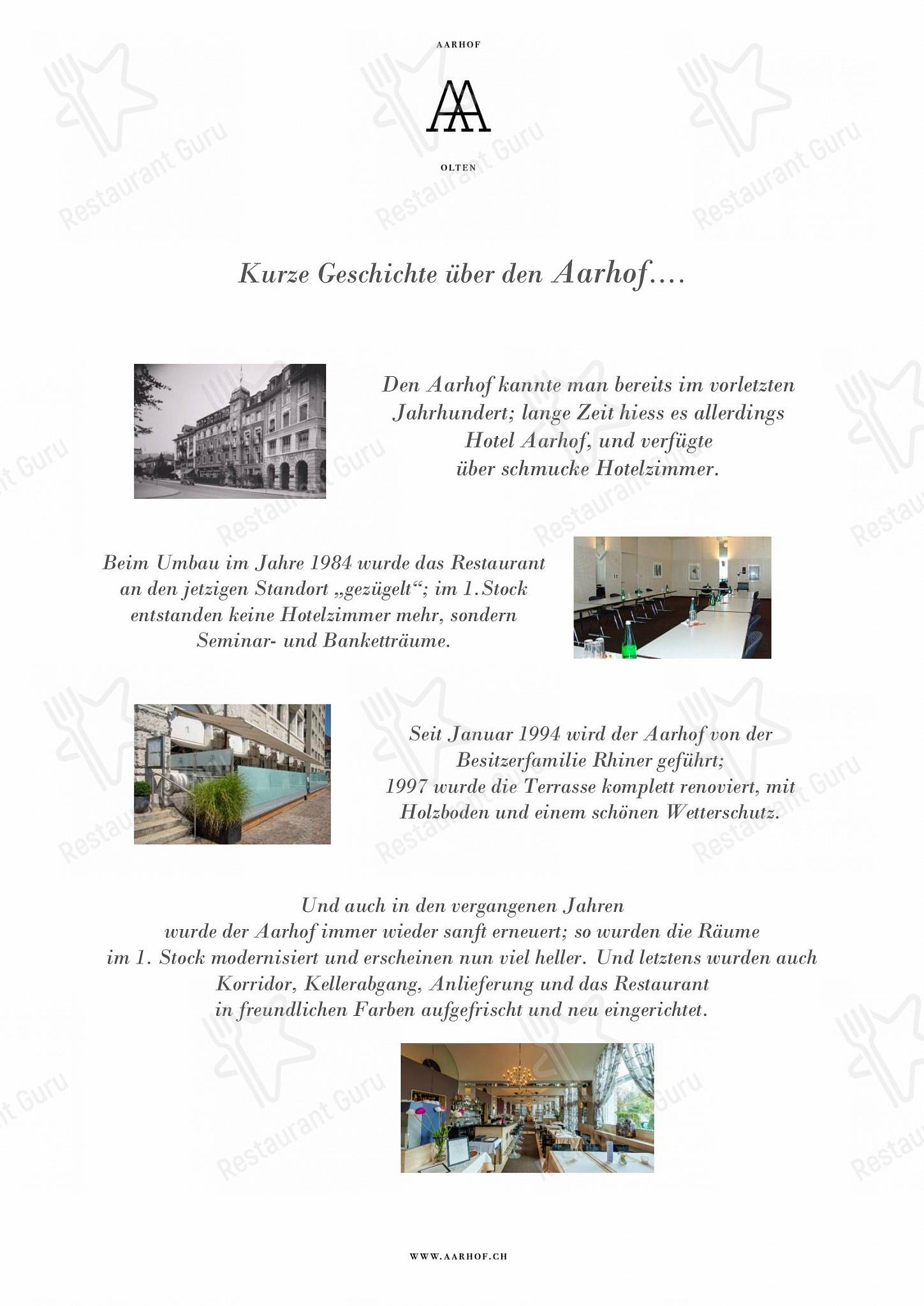 Menu pour Restaurant Aarhof - Коктейльная карта