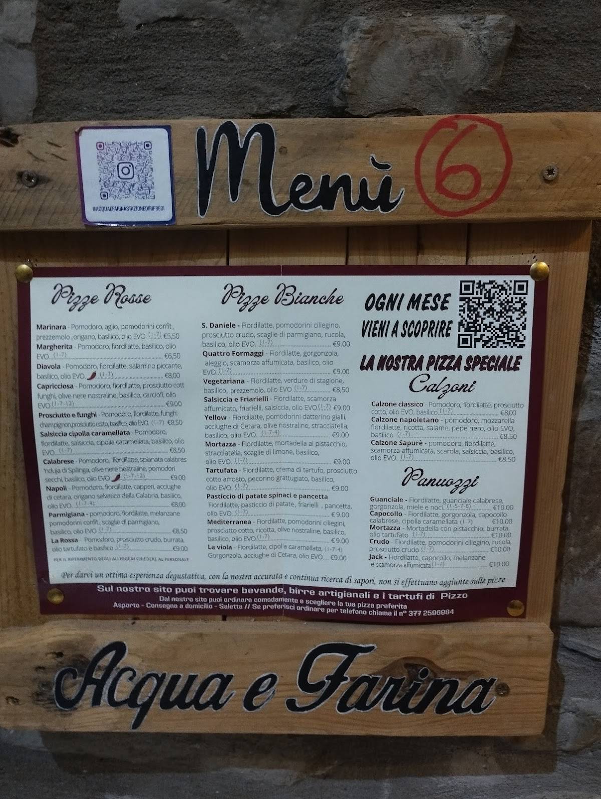 Menu di Corner Pizza 