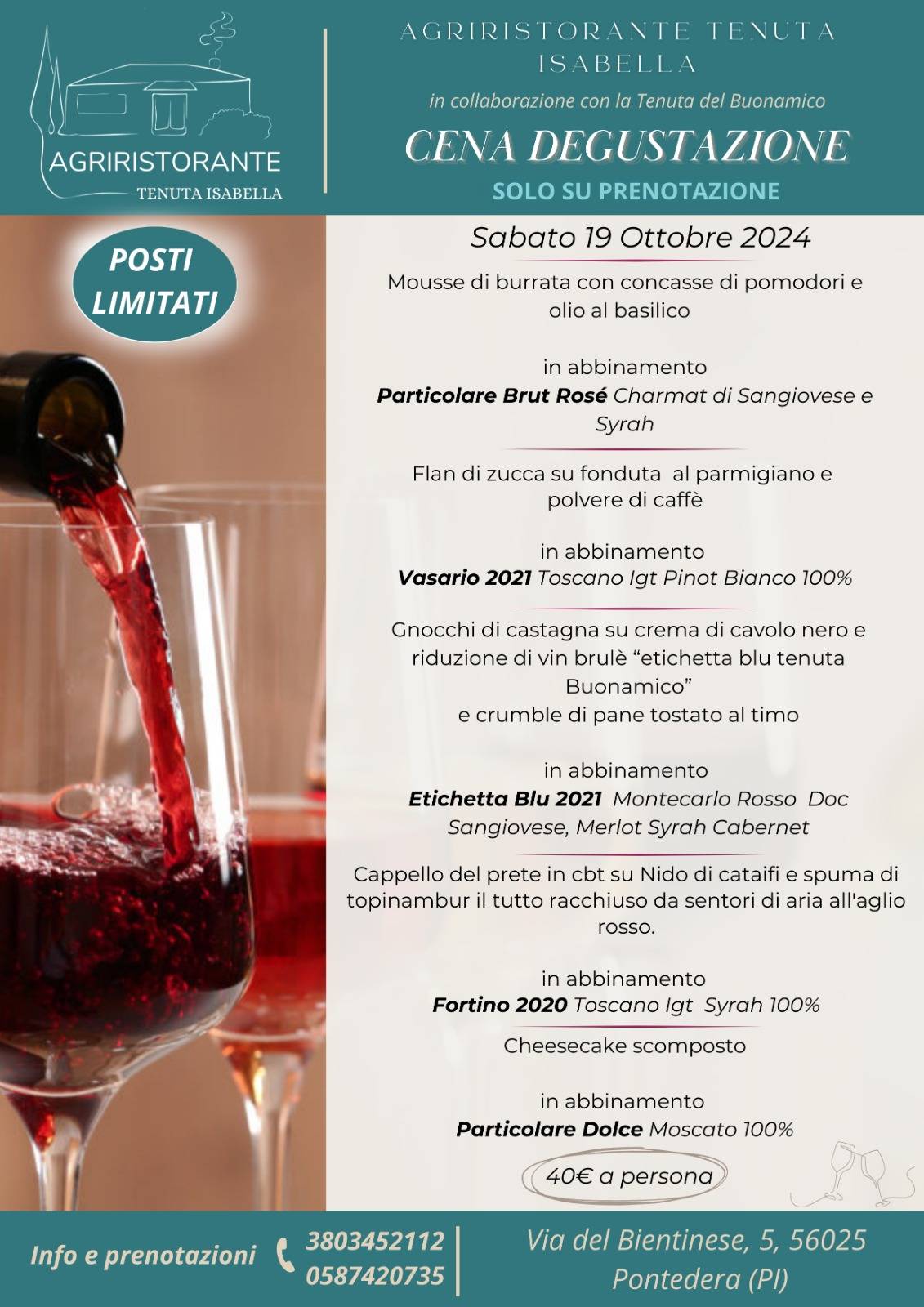 Menu di Agriristorante Tenuta Isabella 
