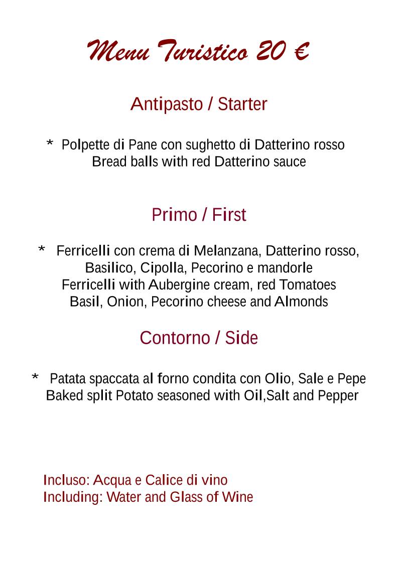 Menu di Ai Palmenti Ristorante 