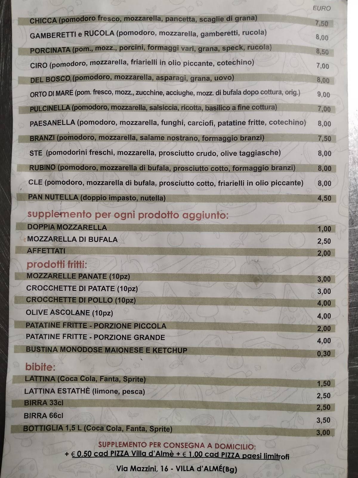Menu di Al Vecchio Borgo di Magno Stefano 
