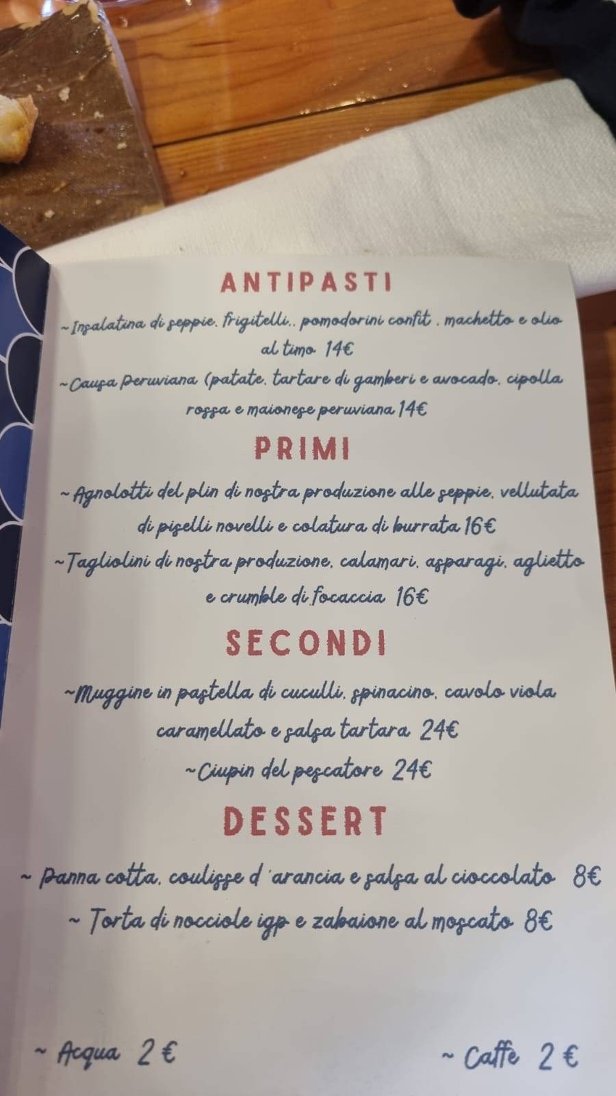 Menu di Alalunga 