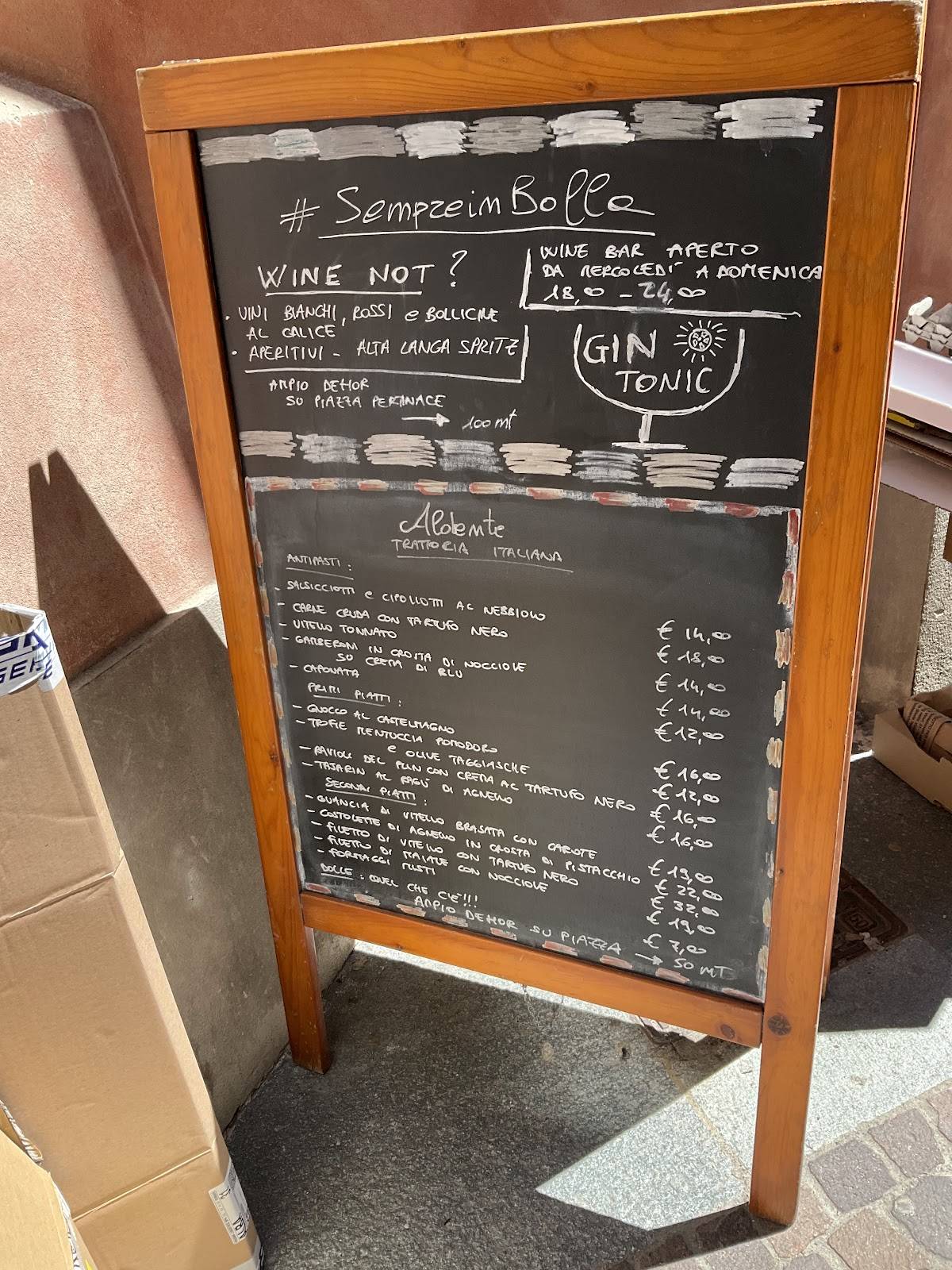 Menu di Ristorante Aldente 