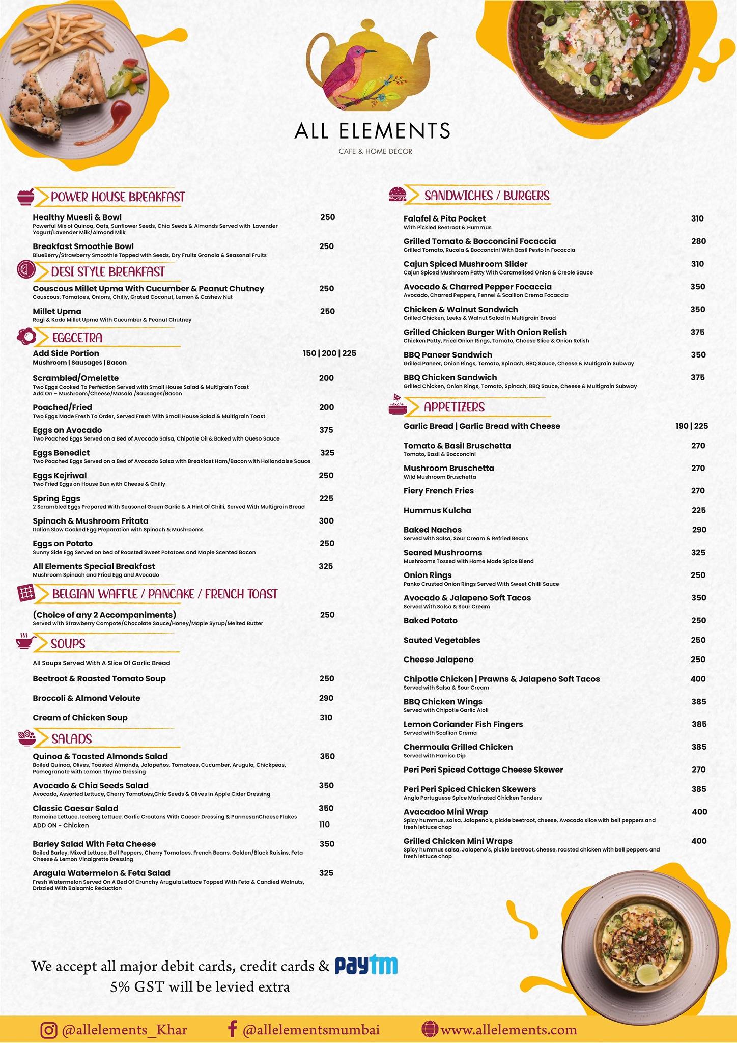 All Elements menu
