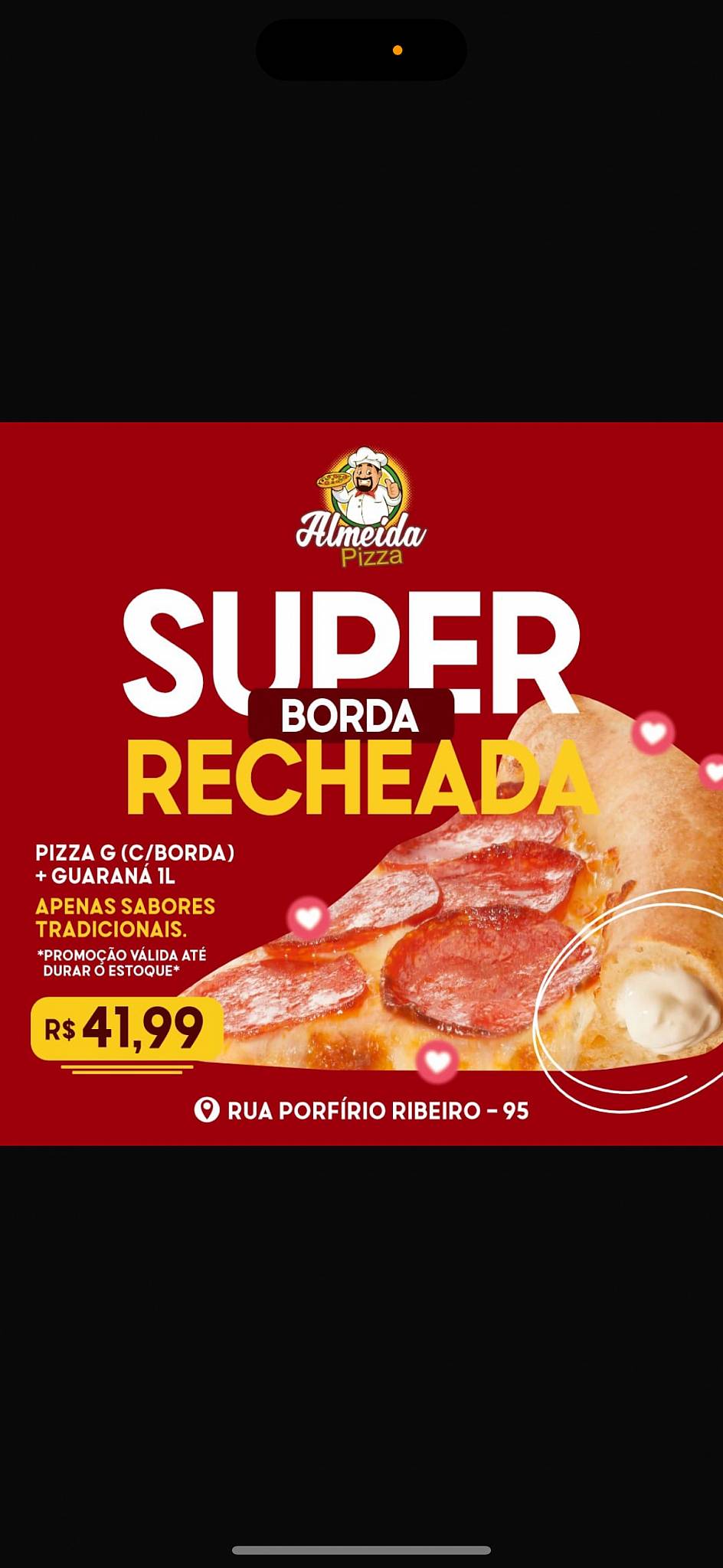 Almeida Pizza cardápio