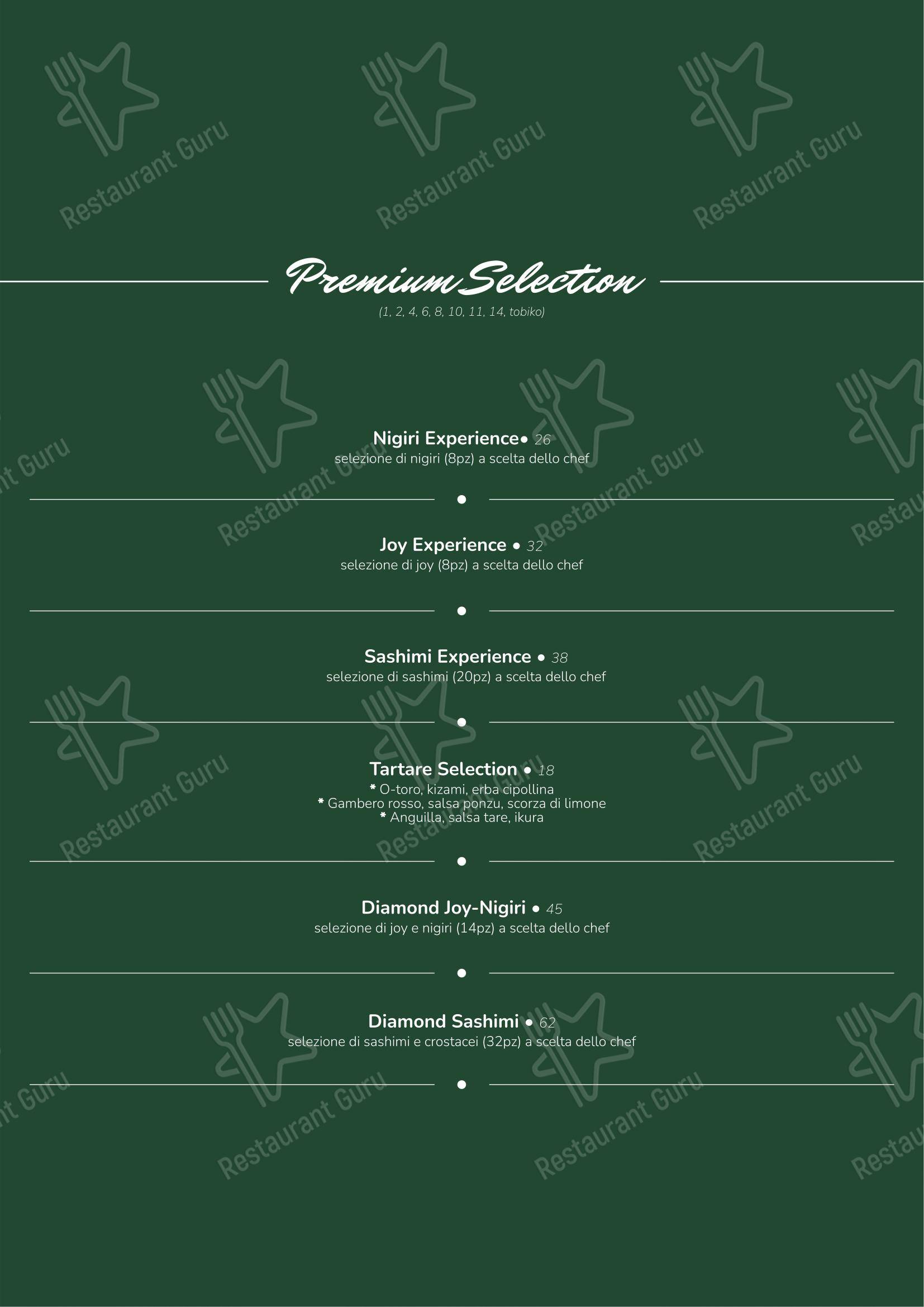 Menu per Aloha ristorante