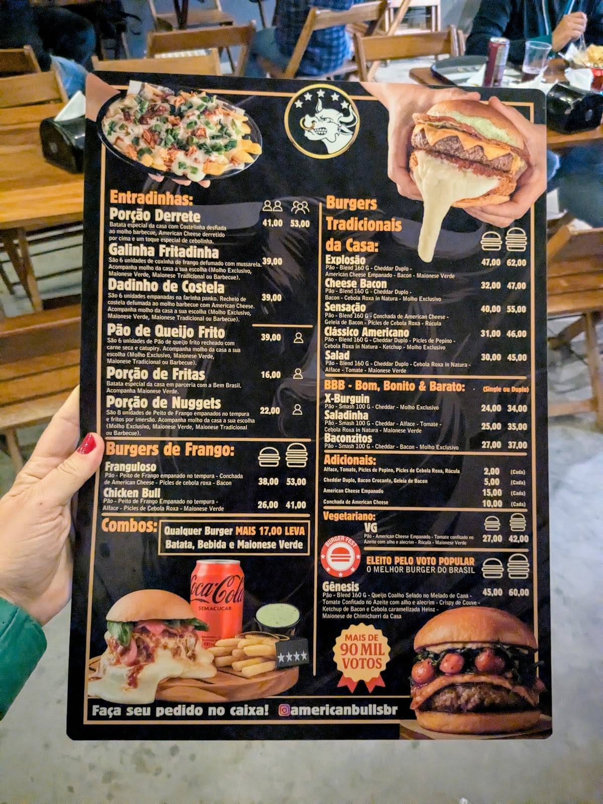 American Bulls - Silveira cardápio