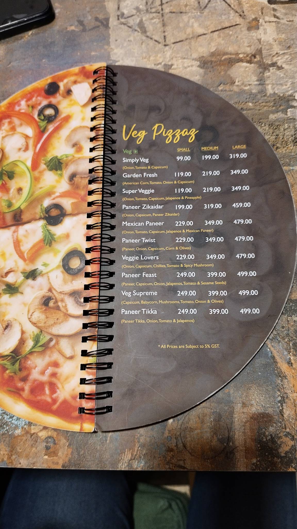American Pizzaz & Fried Chicken menu