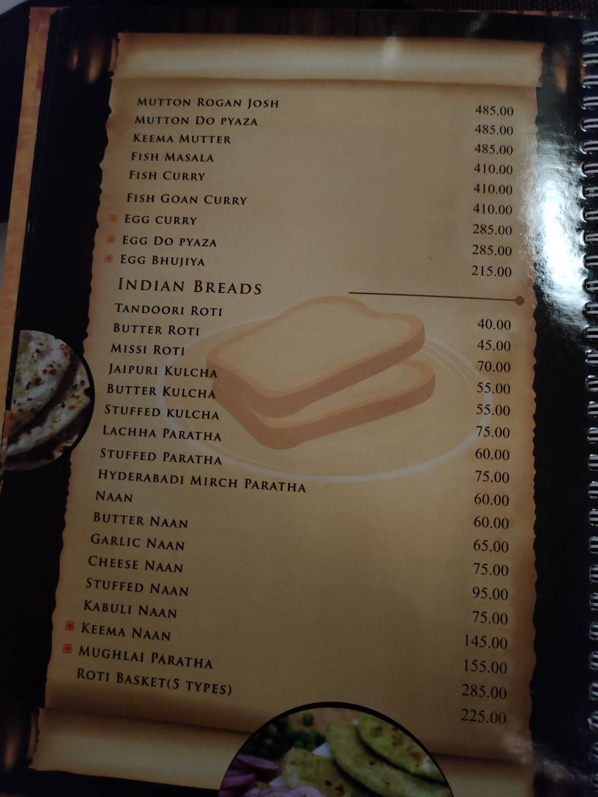 Amrapali Cafe menu