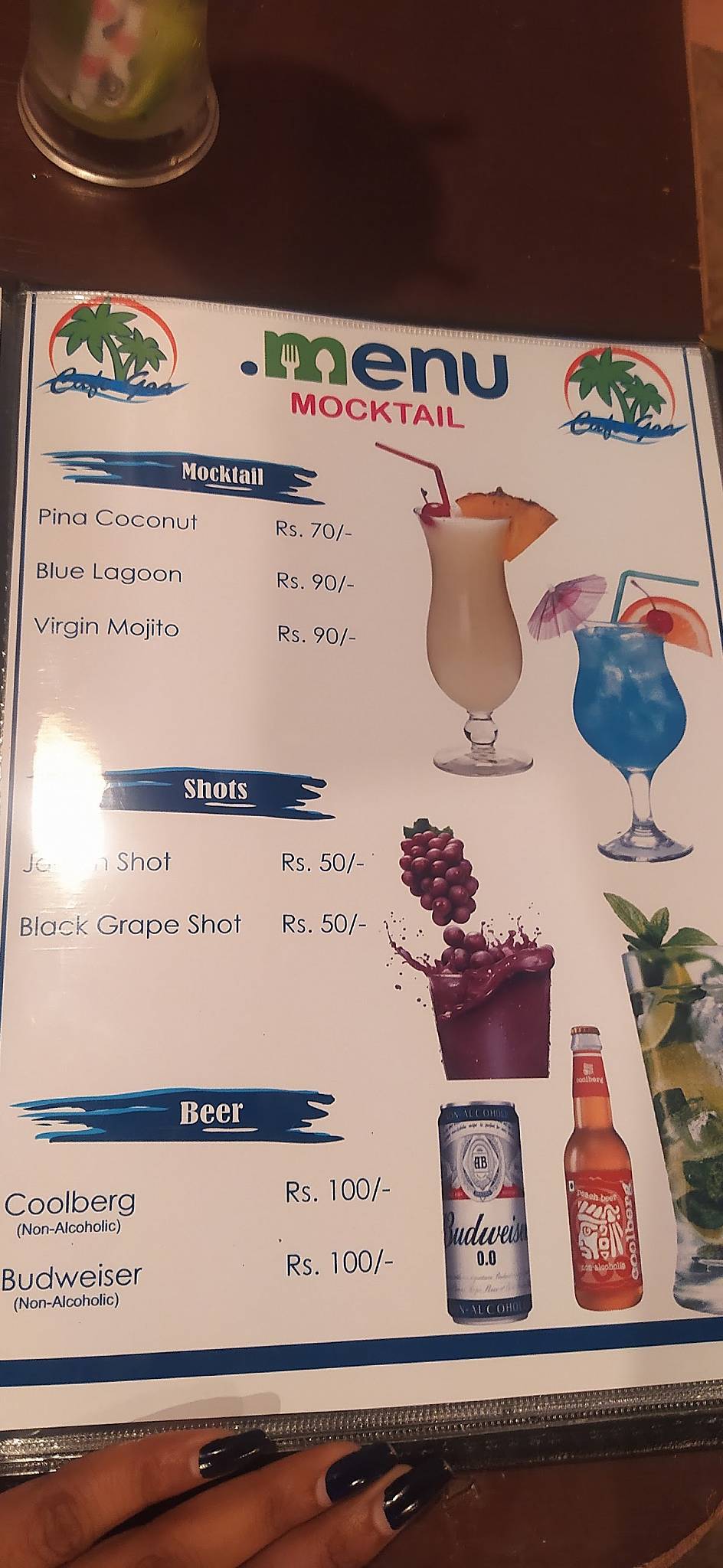 कॅफे गोवा menu