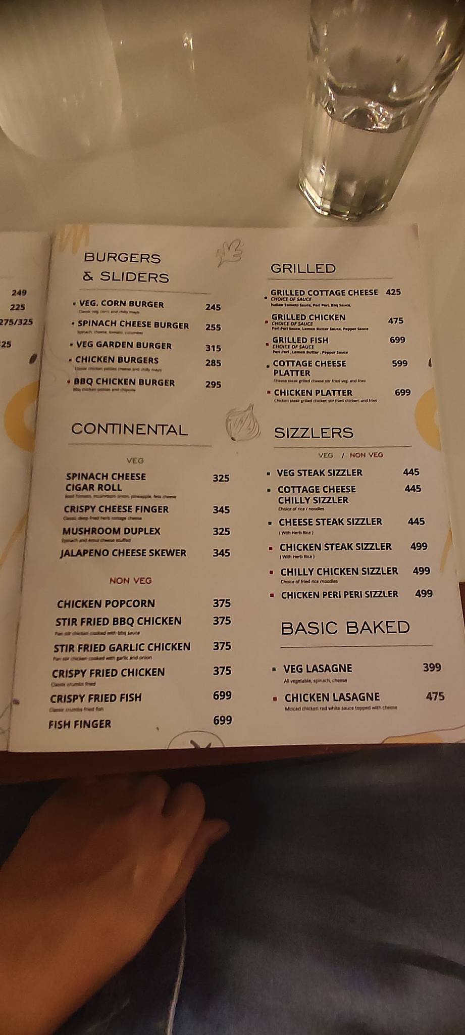 Galini Café menu