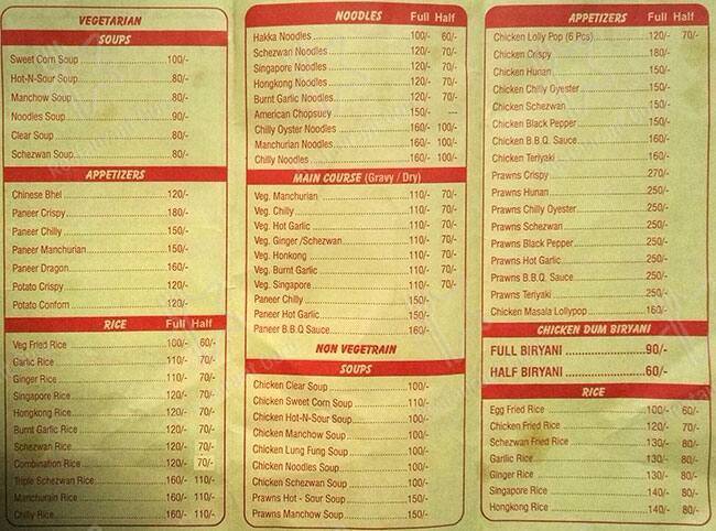 Andheri Stomach menu