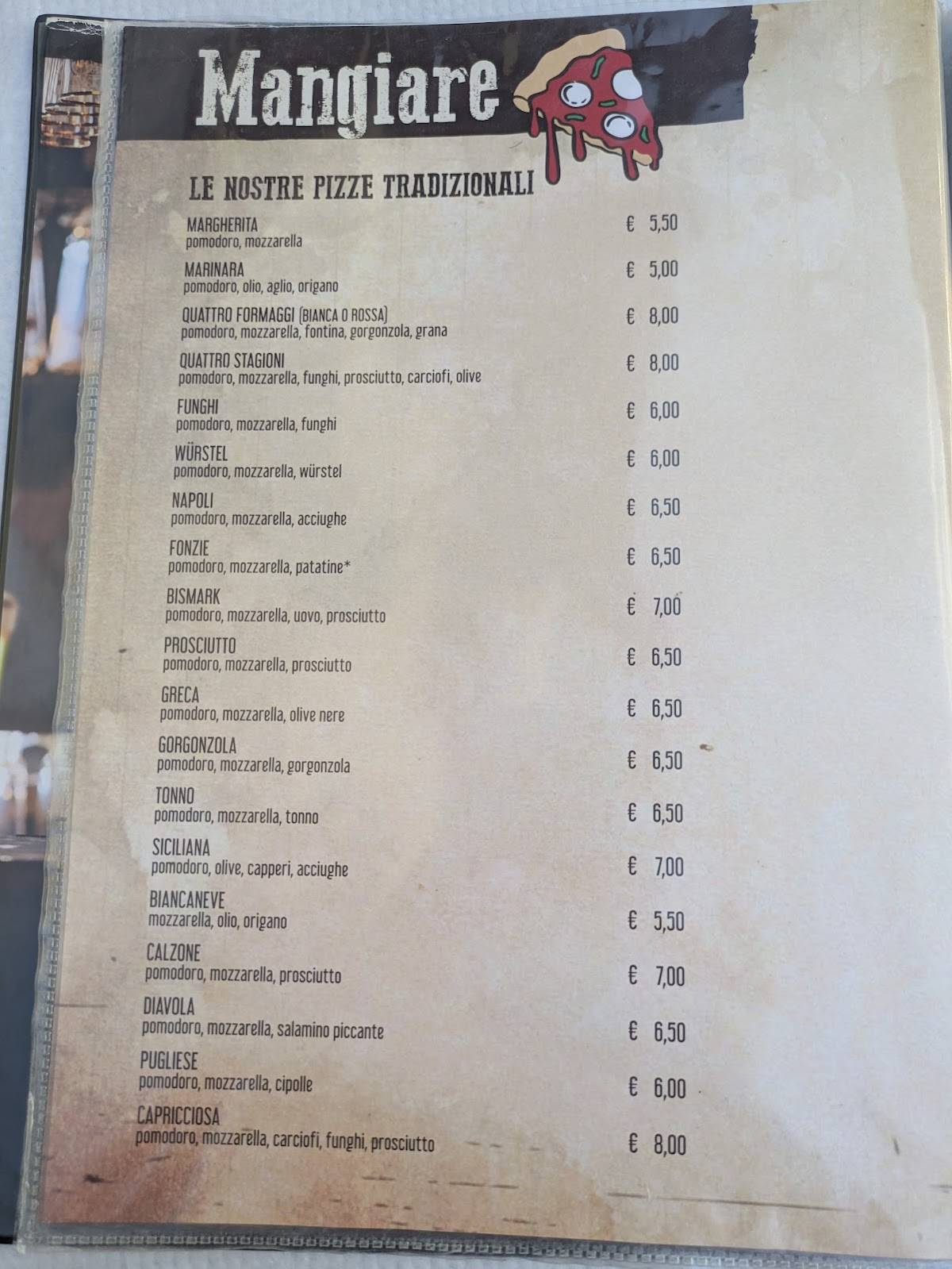 Menu di Appaloosa Pub Pizzeria 