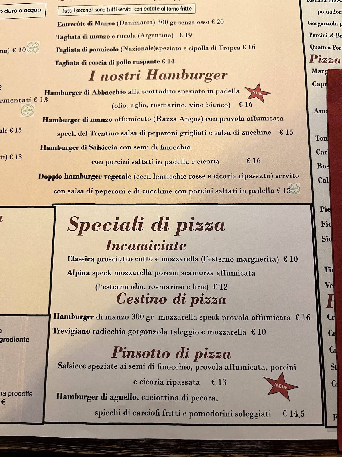 Menu de ArVolo Ristorante Pizzeria