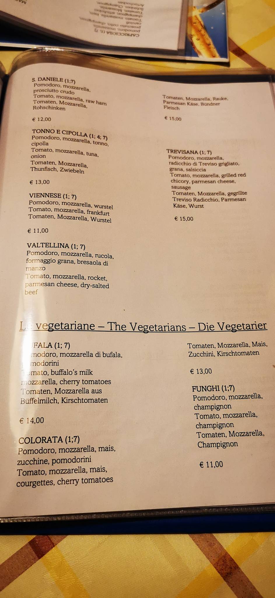 Menu di Al Tablè 