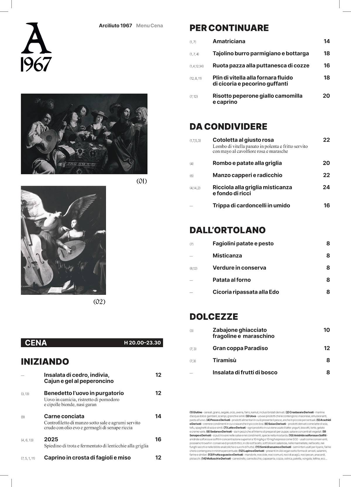 Menu di Arciliuto Jazz Club & Restaurant 
