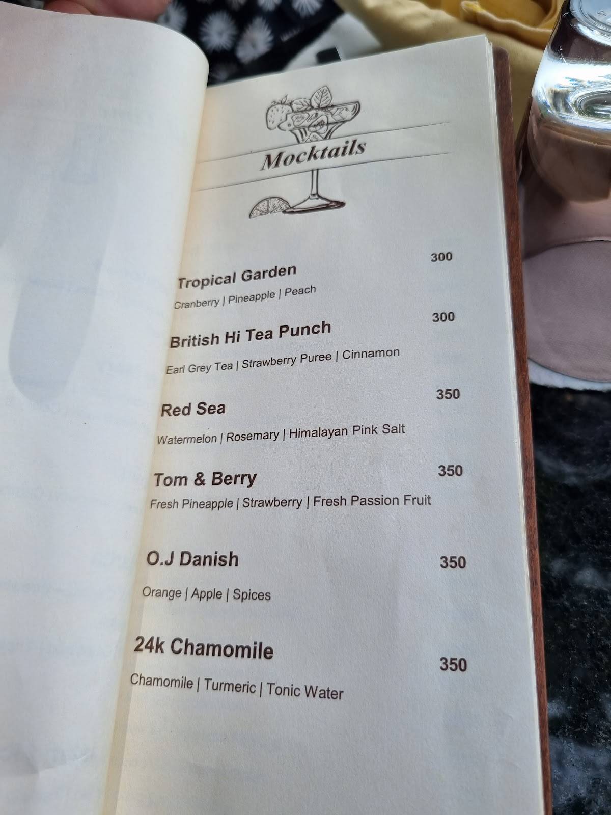 Armoury Cafe, Brunton Boatyard menu