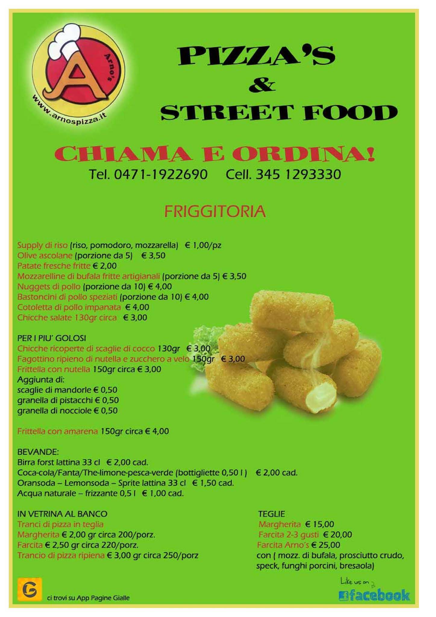 Menu di Arno's Pizza & Street Food 