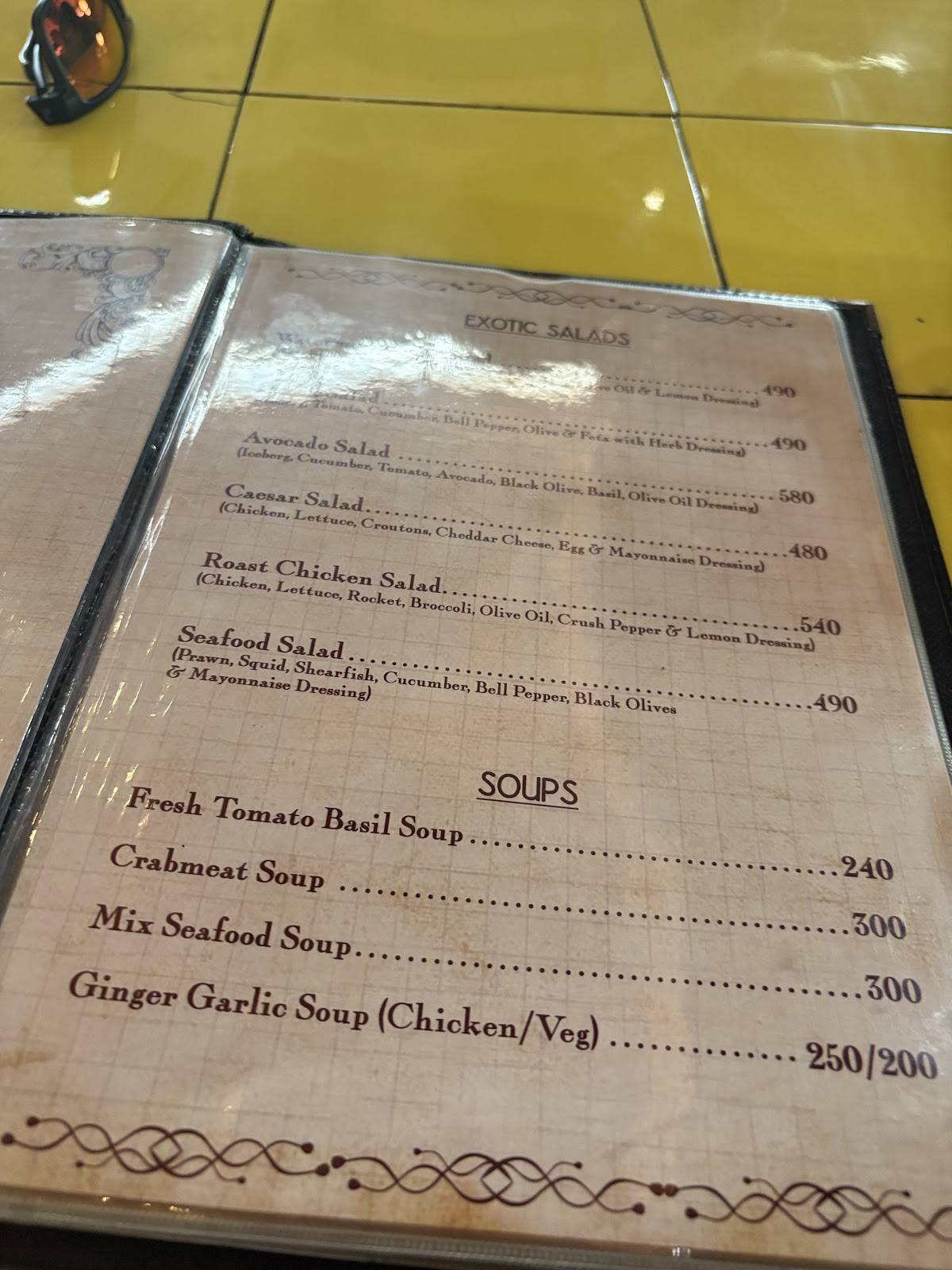 Fat Fish menu