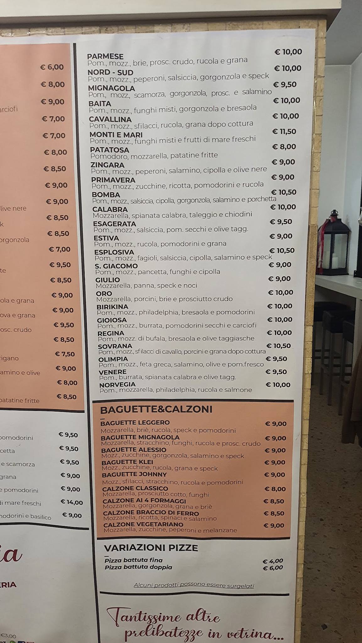 Menu di Arte culinaria da Johnny 