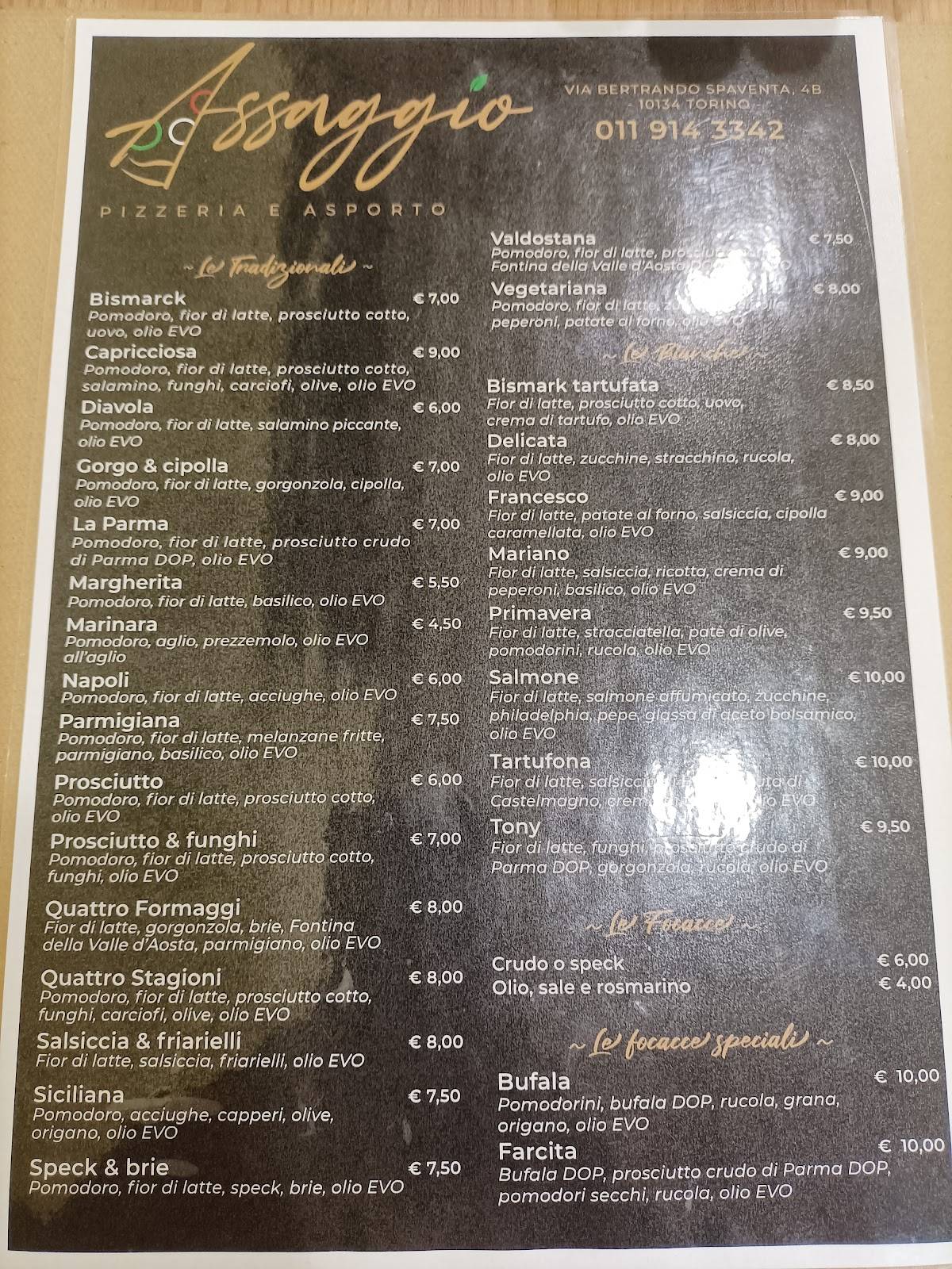 Menu di Assaggio 
