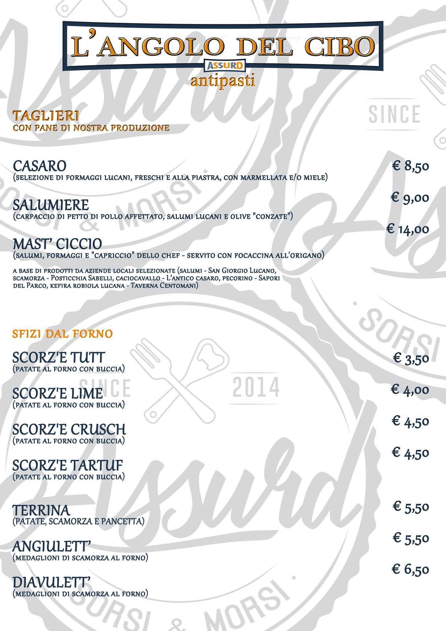 Menu di Assurd 