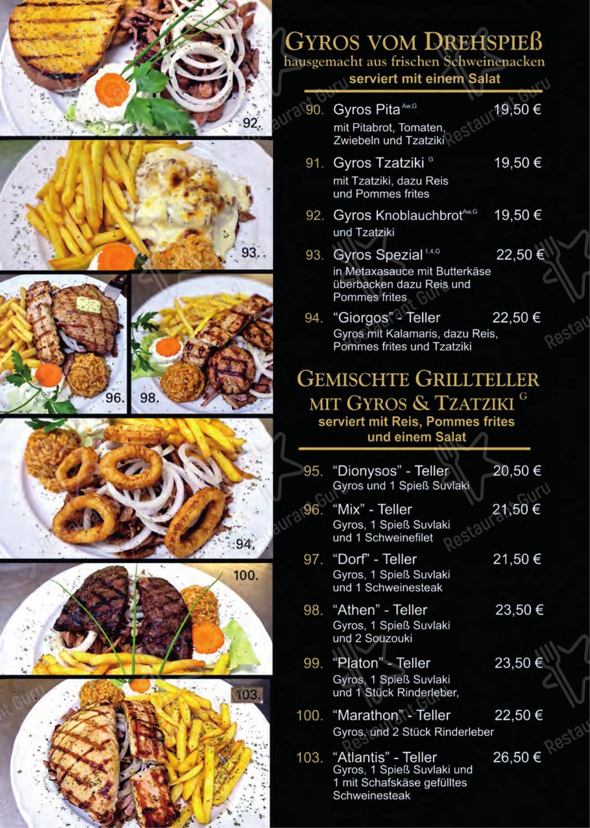 Atlantis Restaurant dans Radebeul - Menu