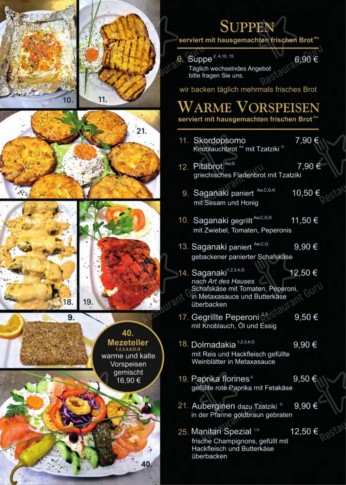 Menu pour Atlantis Restaurant dans Radebeul