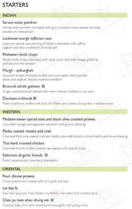 Avasa menu