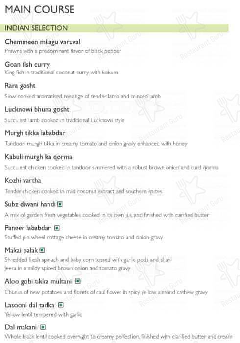 Avasa menu