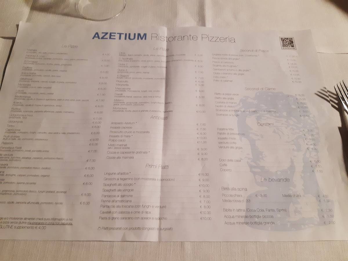 Menu di Azetium 