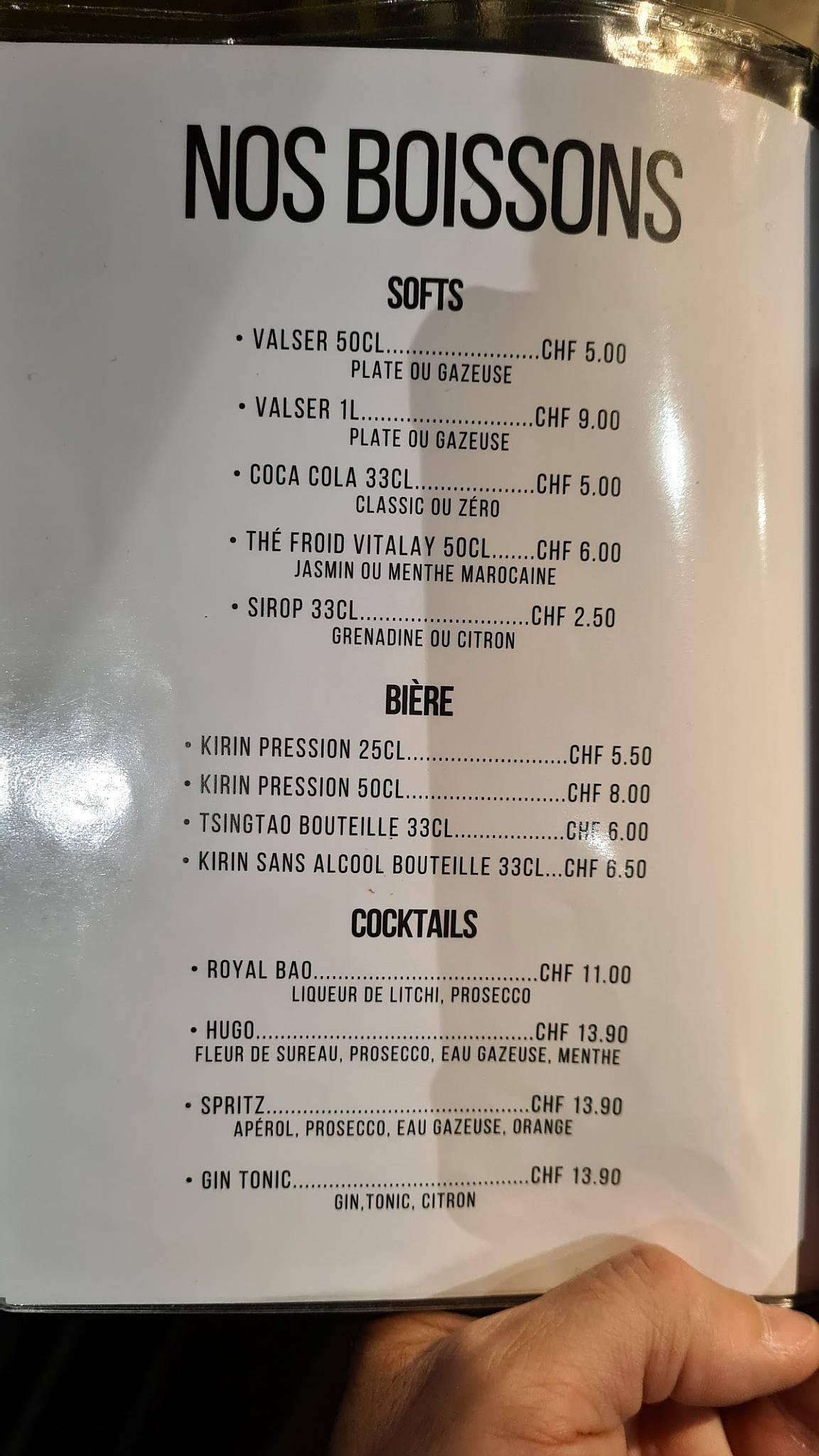 Menu di BAO Steam Kitchen 