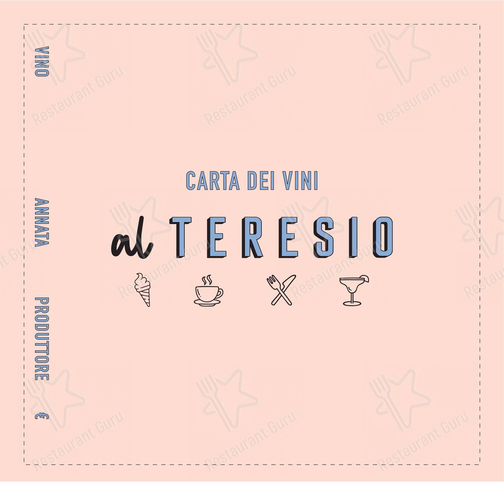 Menu bar per Al Teresio in Alba